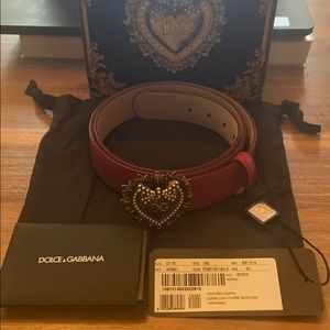 Dolce and Gabbana devotion belt Red